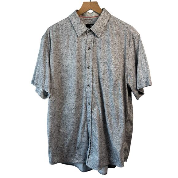 Buttercloth Mens Shirt Extra Large Gray Button Down Short Sleeve Golf Layer - Picture 1 of 8
